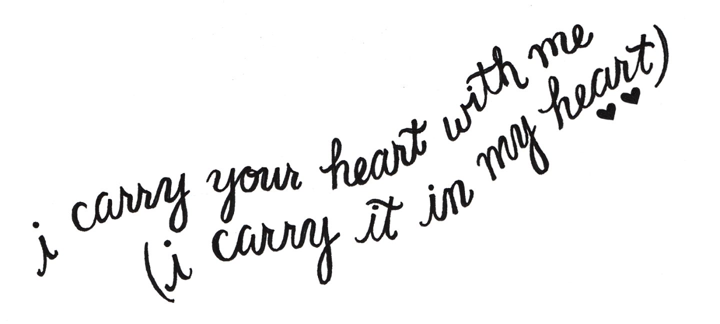 I Carry Your Heart With Me Tattoo Design The Postman s Knock