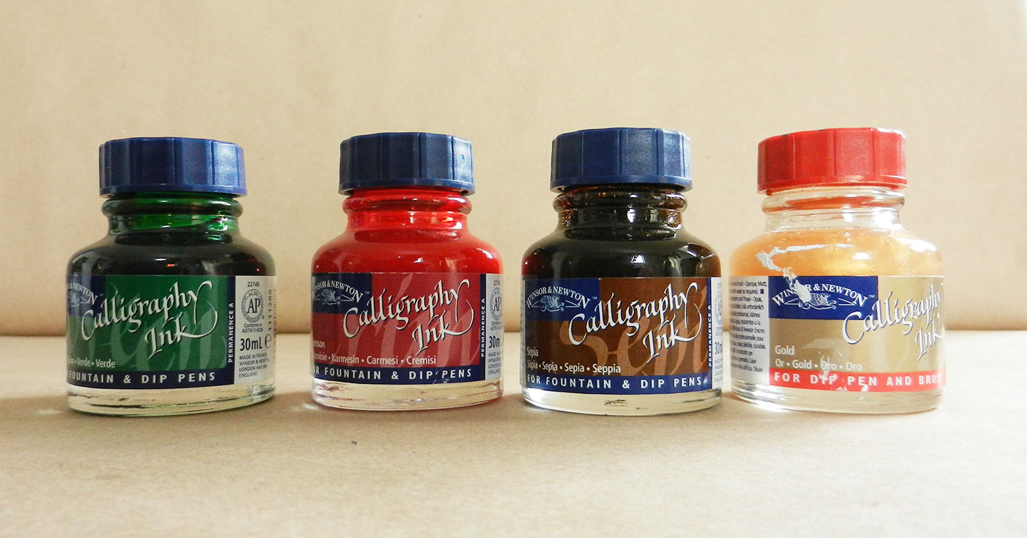 Using Colored Calligraphy Ink
