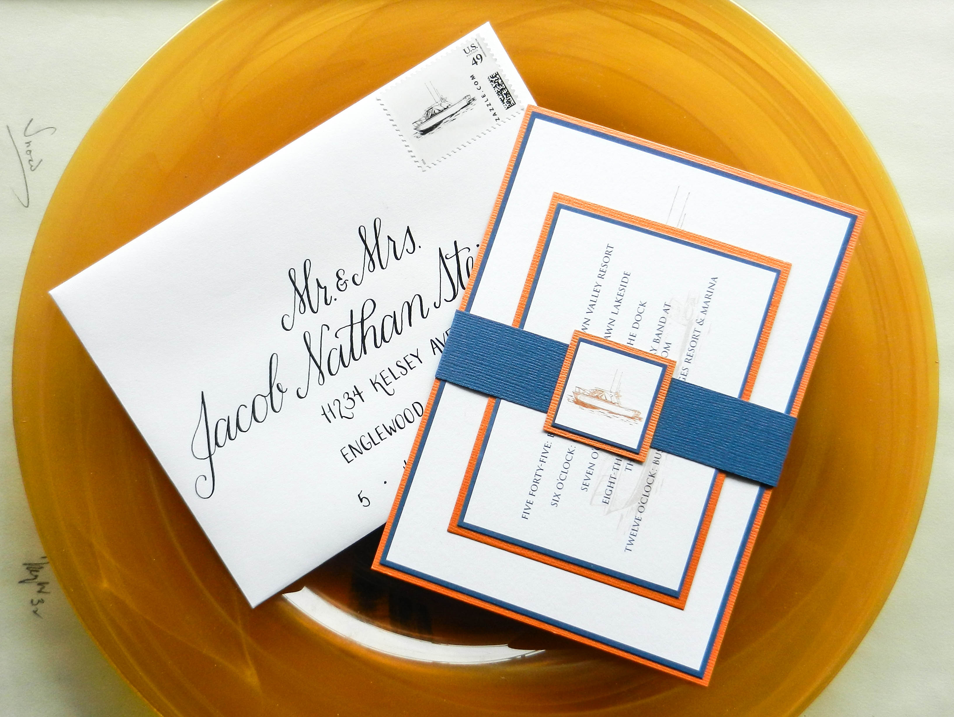 Nautical Thermography Invitation Suite