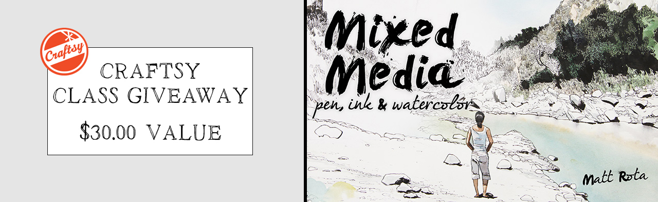 Craftsy Class Giveaway – Mixed Media: Pen, Ink, and Watercolor