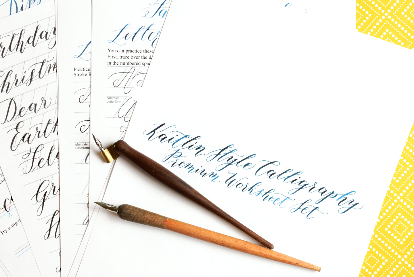 The New Kaitlin Style Calligraphy Worksheet is Here!