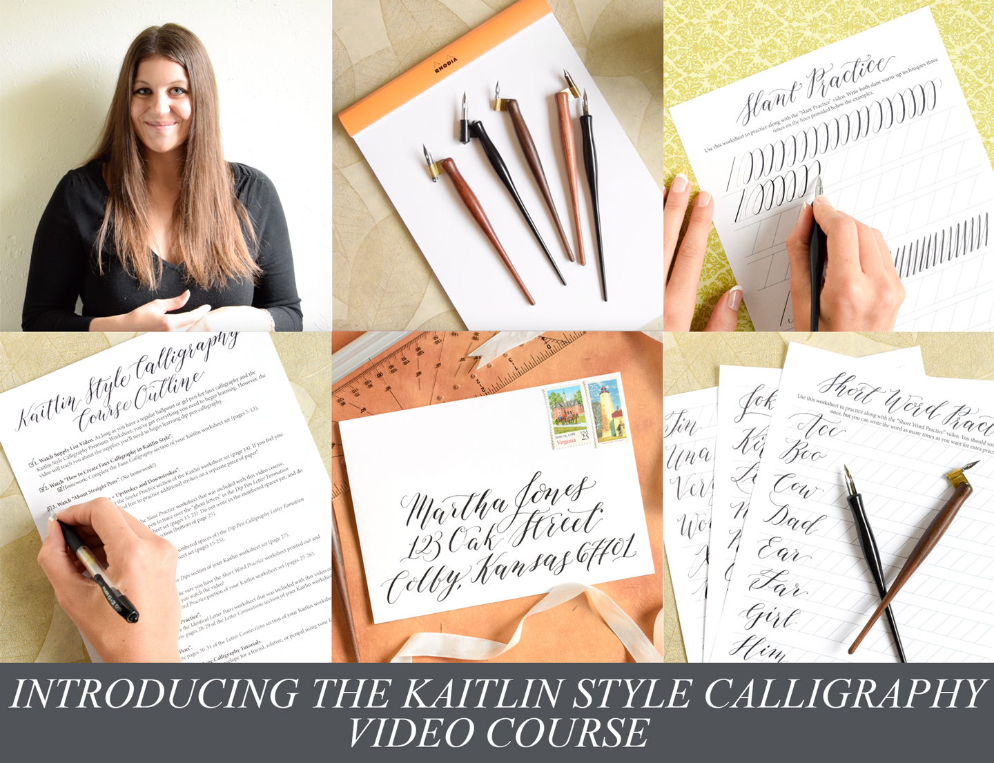 Introducing the Kaitlin Style Calligraphy Video Course
