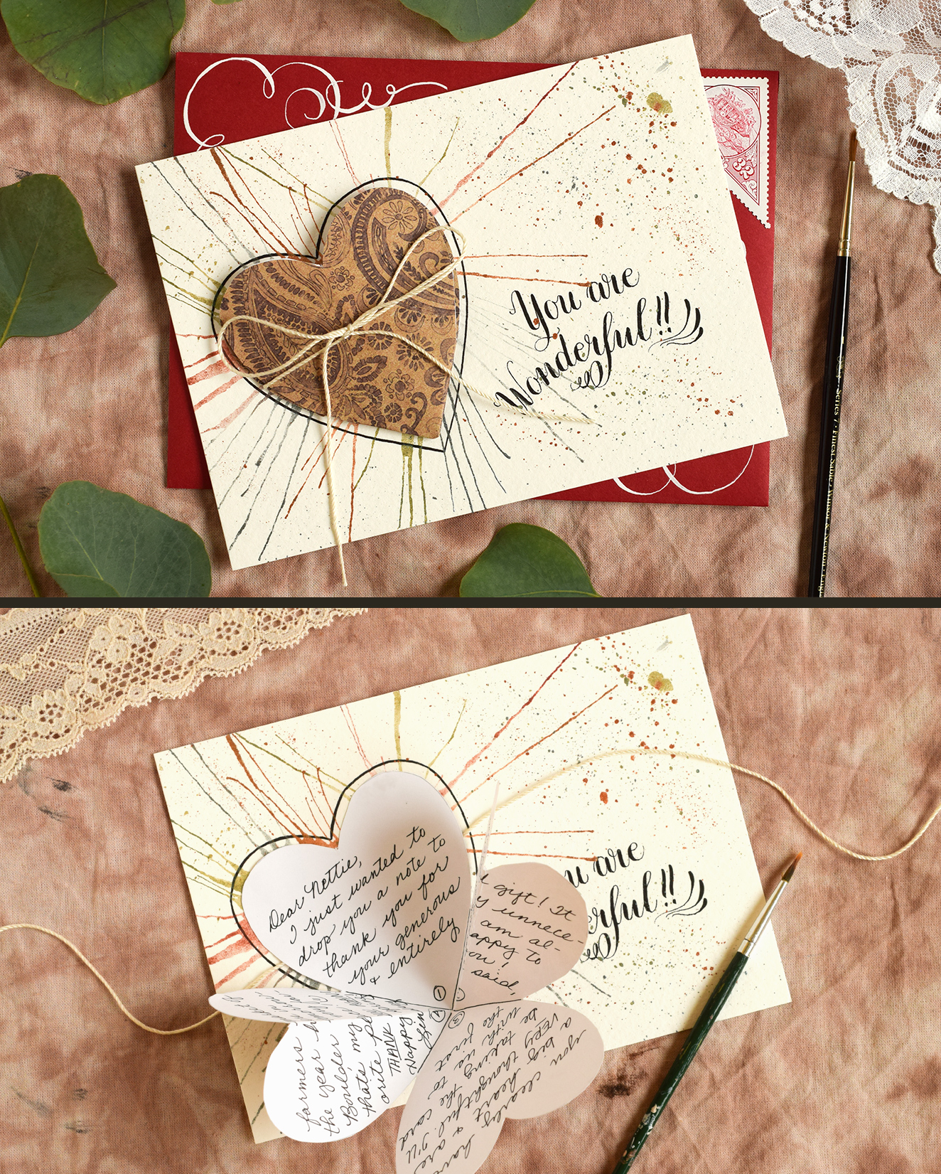 Folded Heart DIY Valentine’s Day Card Tutorial
