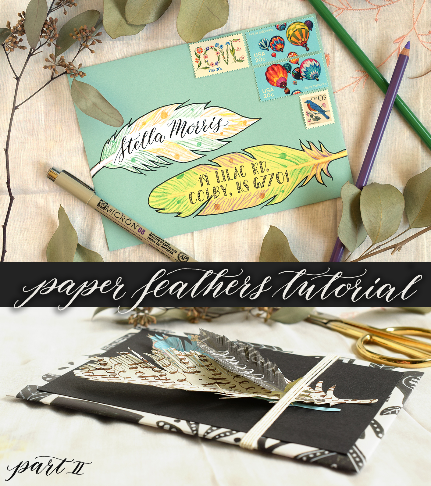 Paper Feathers Tutorial Part II
