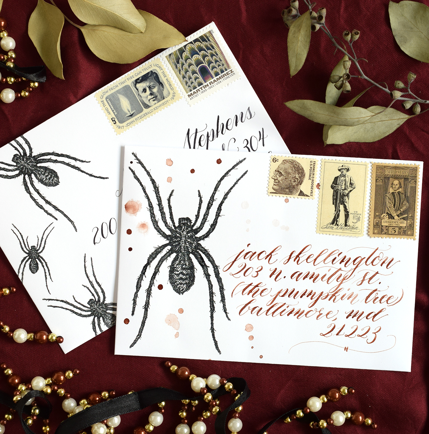 Spider Halloween Mail Art Printables