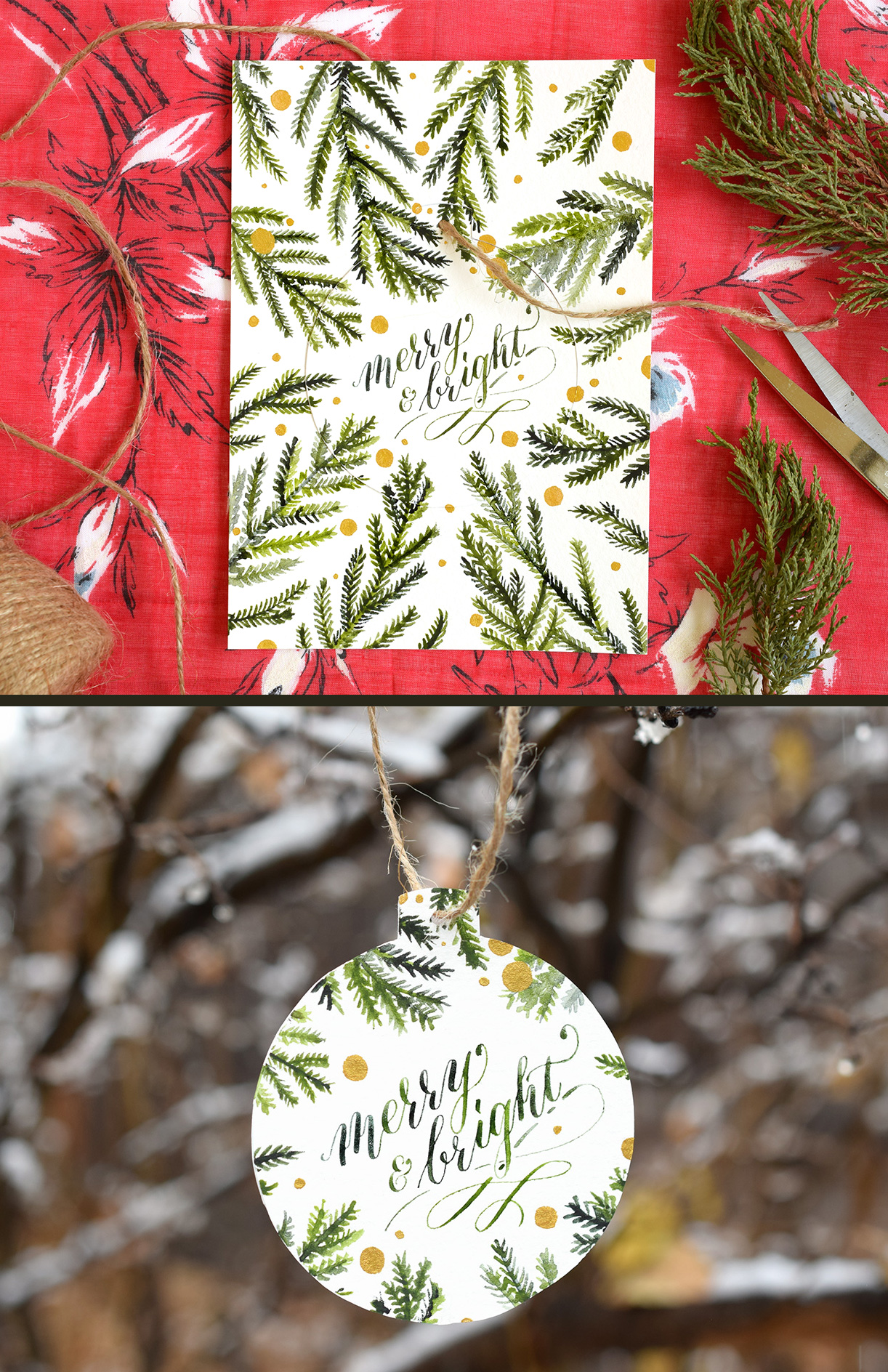 Cutout Ornament DIY Holiday Card Tutorial