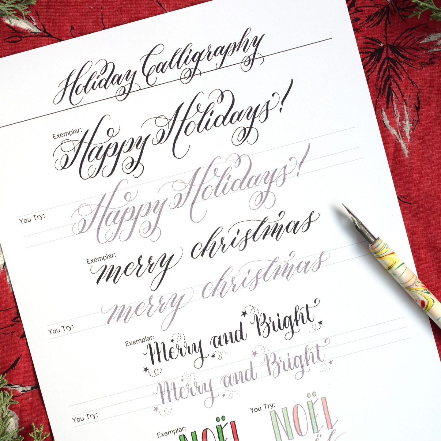 Christmas calligraphy