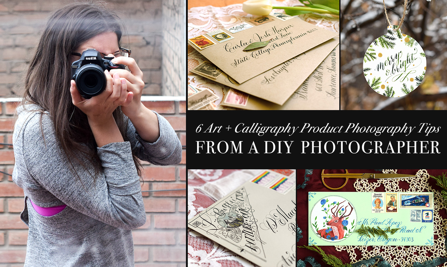 6 Art + Calligraphy Product Photography Tips from a DIY Photographer