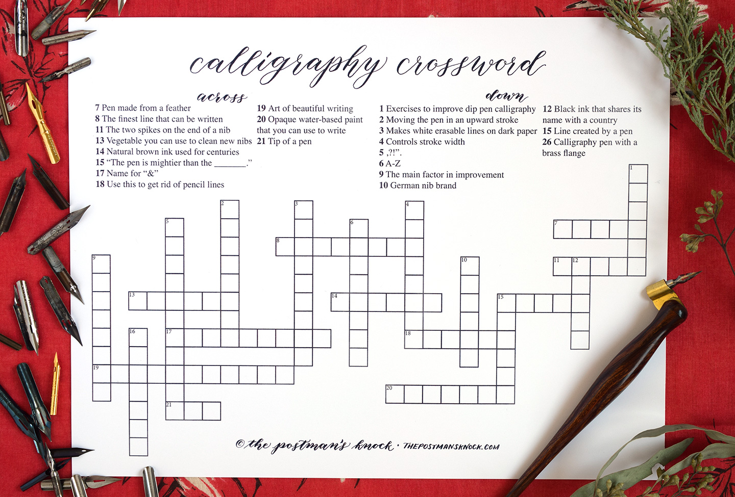 Calligraphy Crossword (with a Prize!)