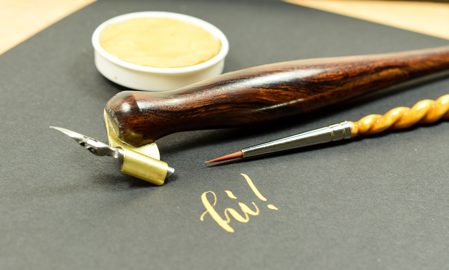 Creating Gold Calligraphy: How to Use the Finetec Palette | The Postman's Knock