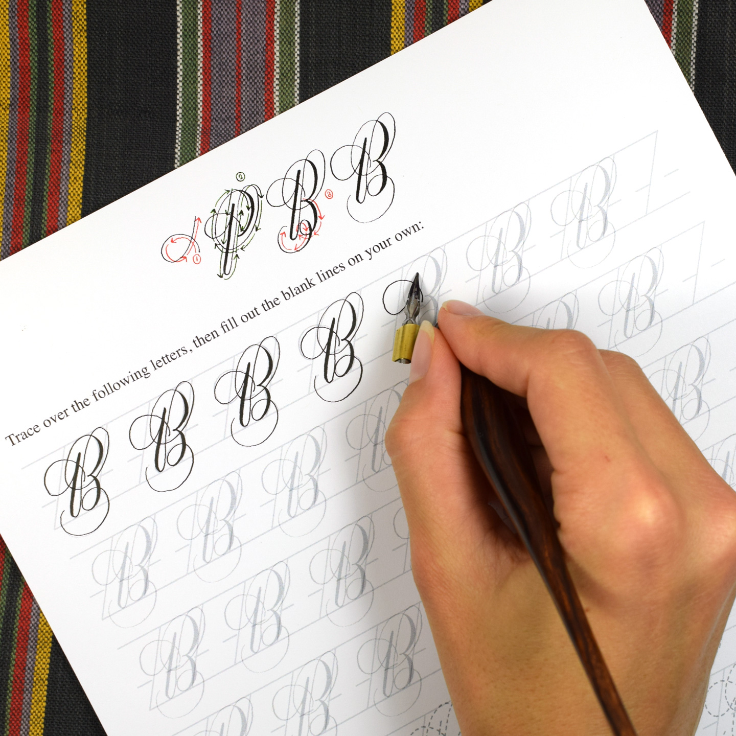 Printable Calligraphy Worksheet Set {Janet Style} | The Postman's Knock