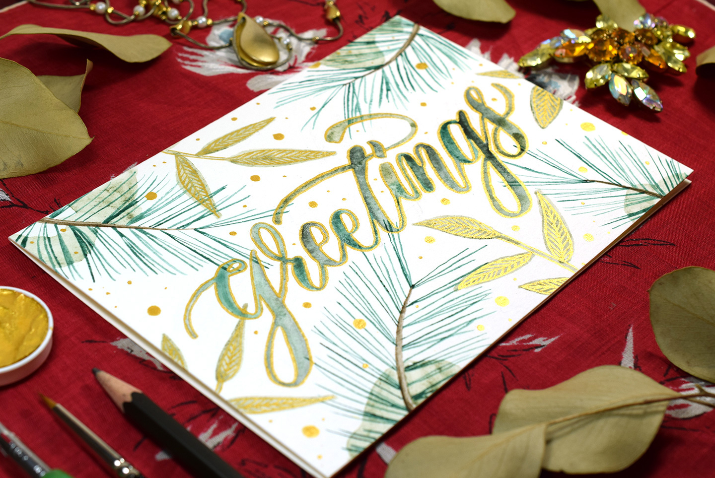 Embellished Winter Greeting Card Tutorial