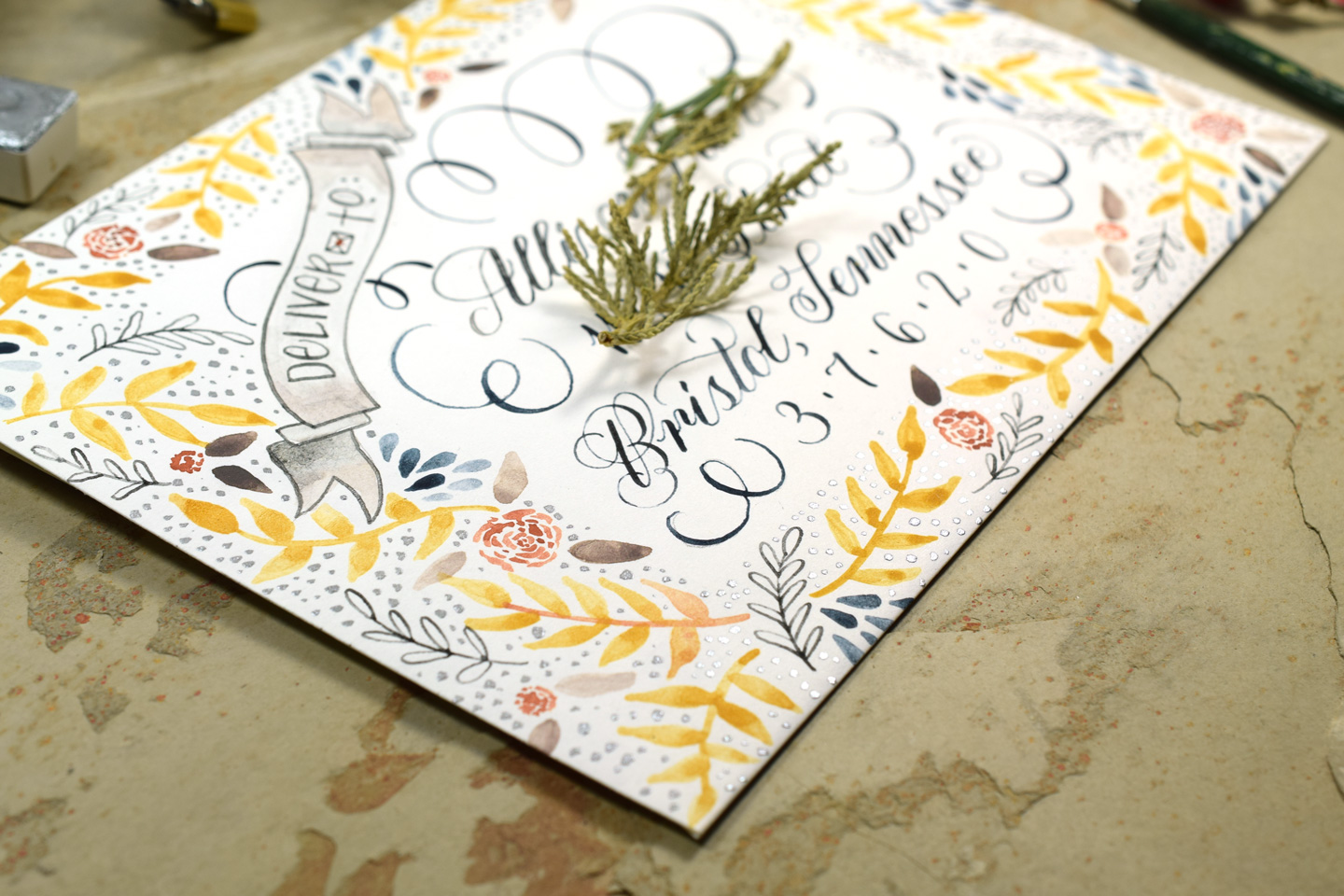 7 Tips for Creating Watercolor Calligraphy + a G&B Watercolor Giveaway