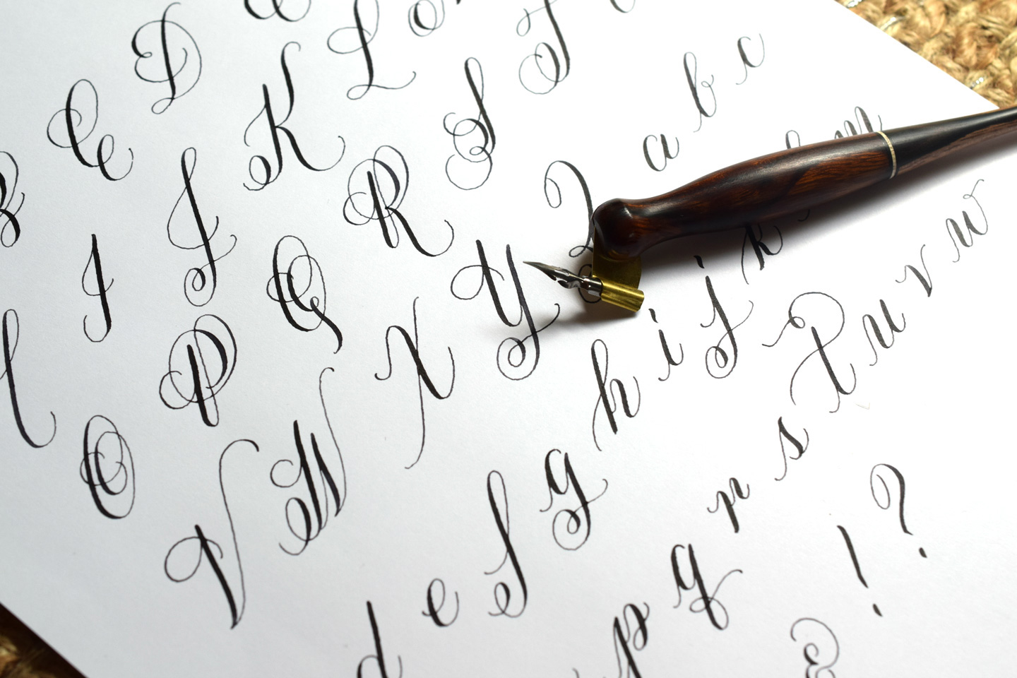 Free Basic Brush Pen Calligraphy Worksheet – The Postman's Knock