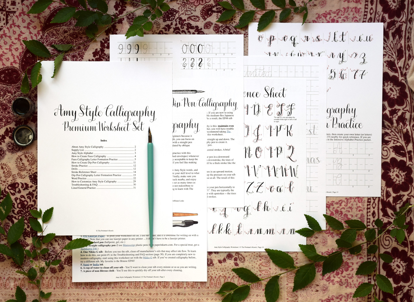Introducing the New Amy Style Calligraphy Worksheet