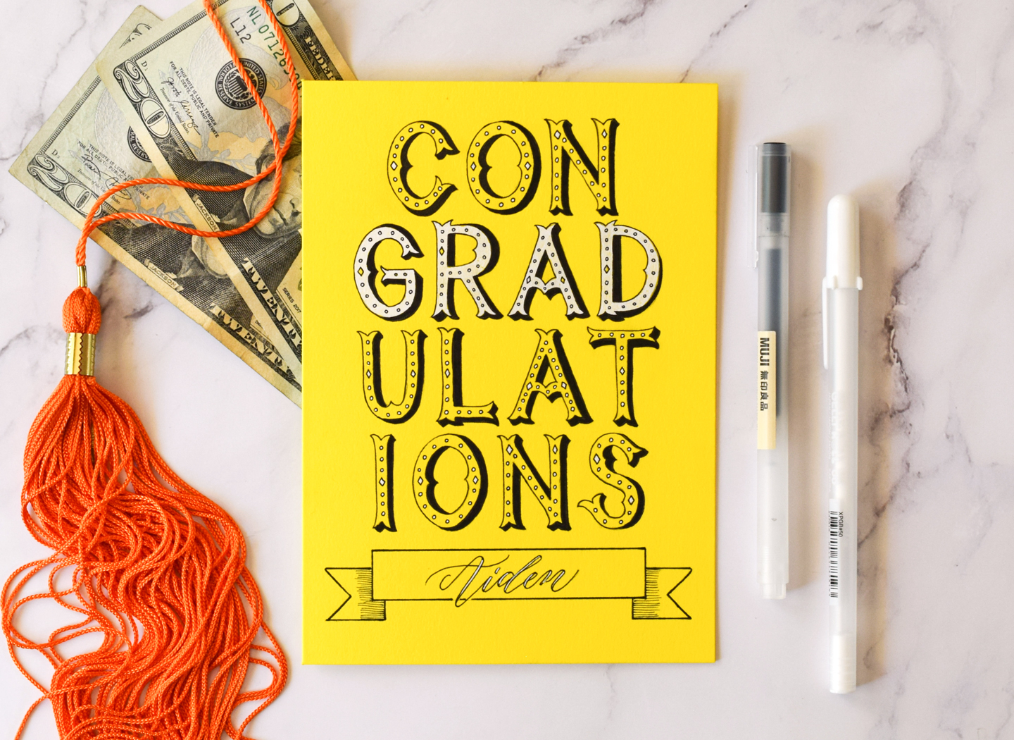 Hand-Lettered Graduation Card Tutorial