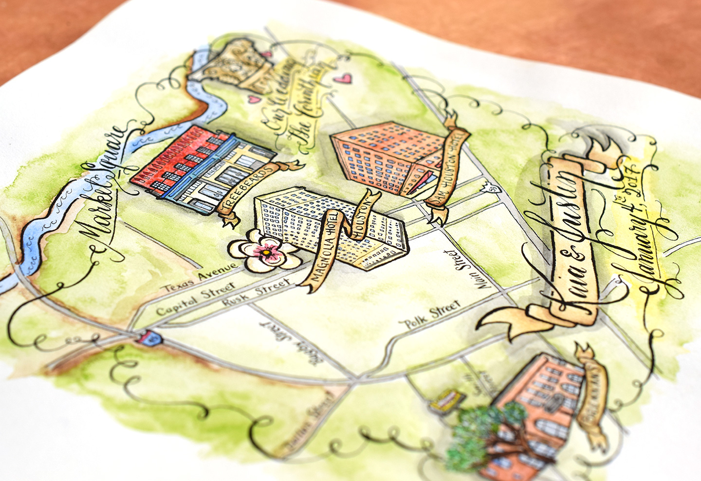 Watercolor Illustrated Map