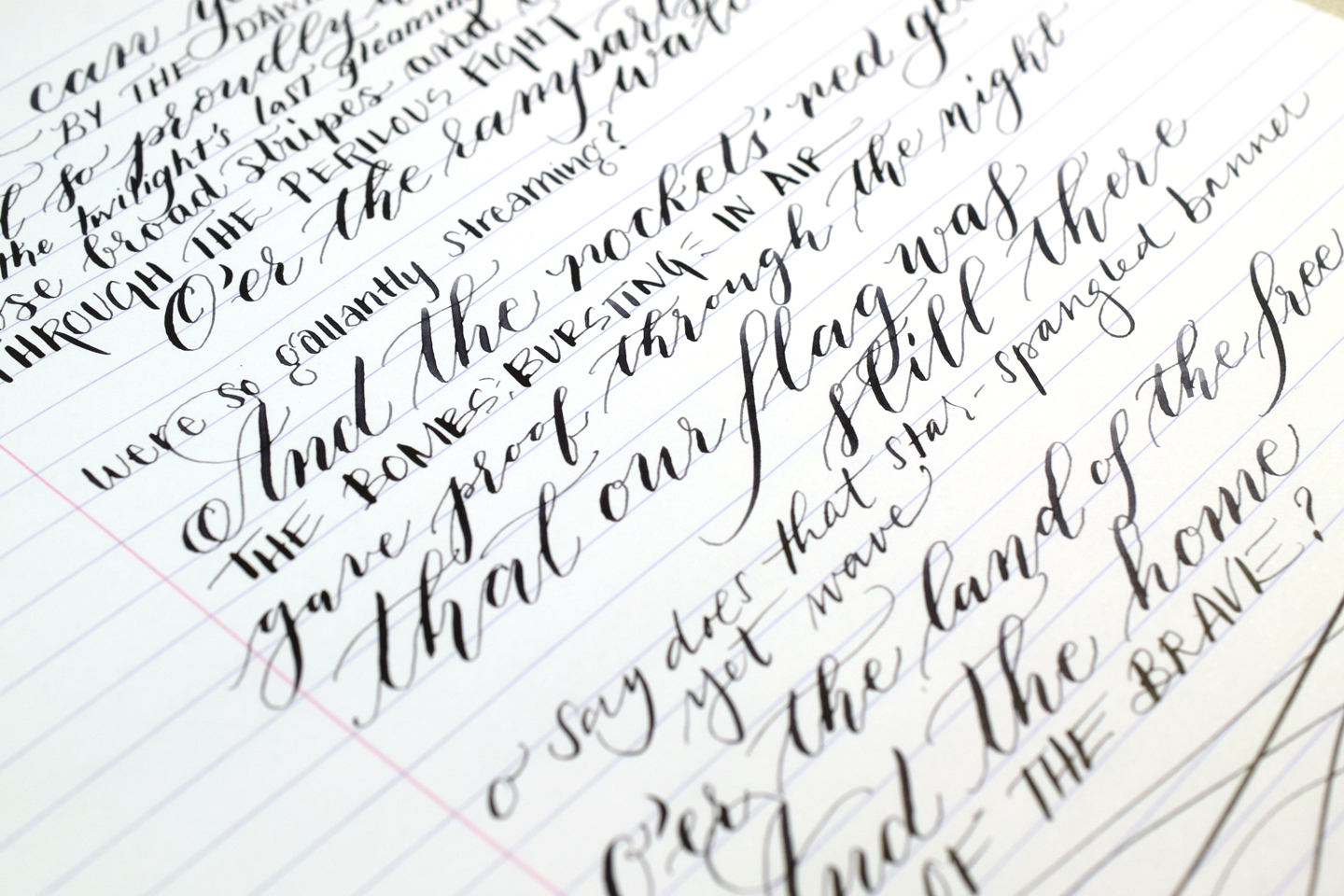 The Star Spangled Banner: Calligraphy + Lettering Edition YouTube Video
