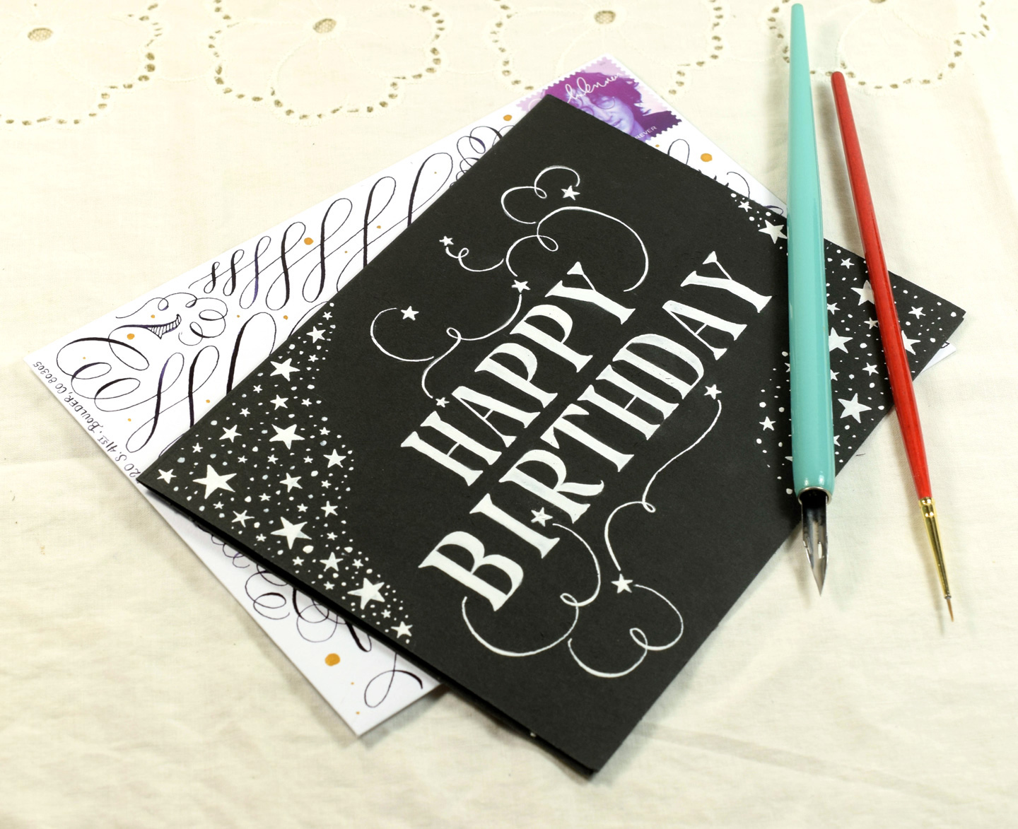 Simple Starry Birthday Card Tutorial