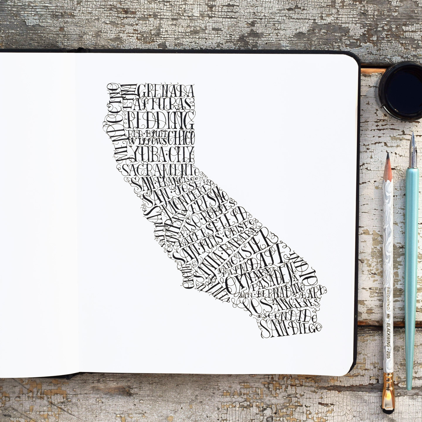 Gift-Worthy State Lettering Map Tutorial