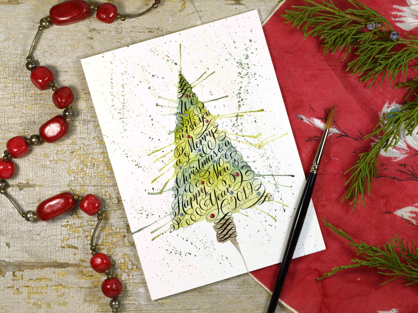 Protected: Watercolor Burst Christmas Tree Card Tutorial