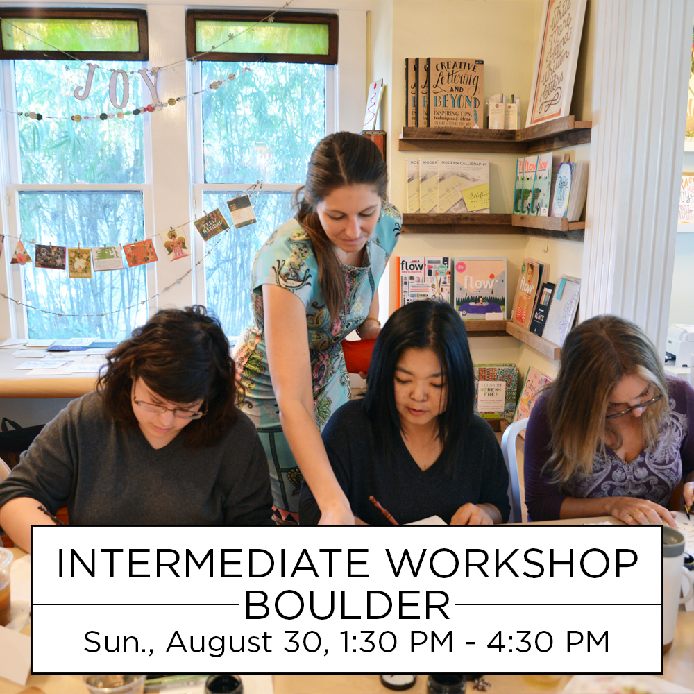 Intermediate Modern Calligraphy Workshop | Sunday, August 30th, 1:30-4:30 PM