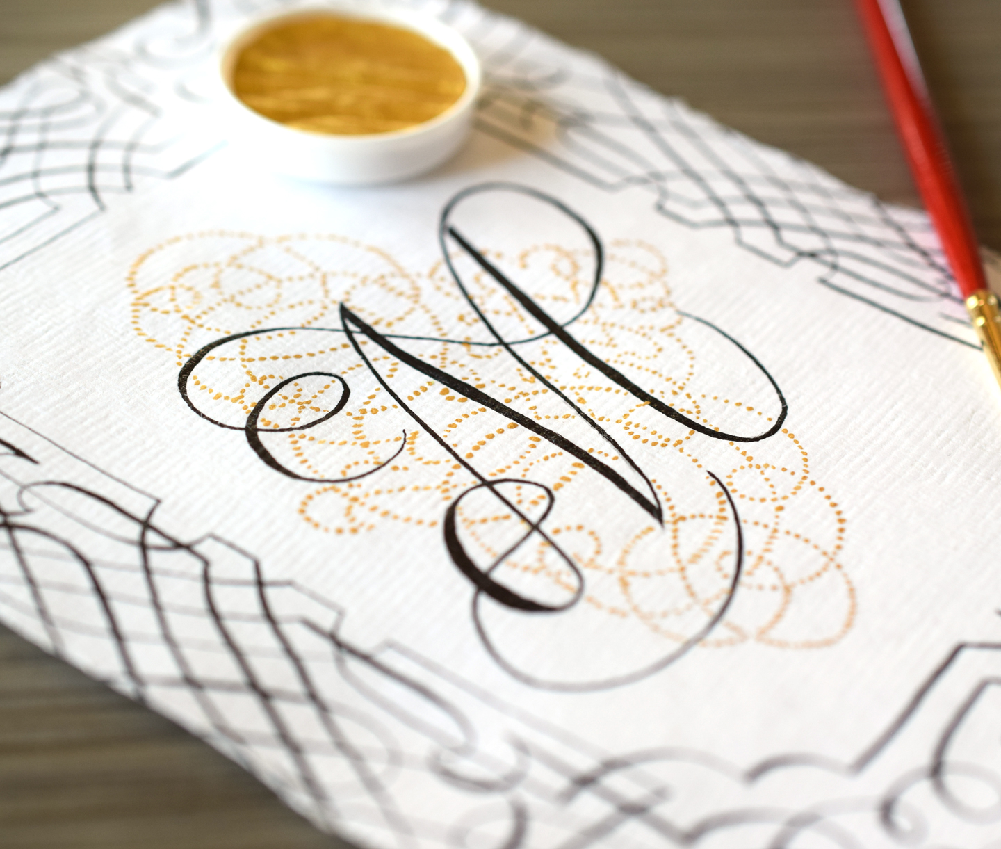 Traceable Calligraphy Flourishes Card Tutorial