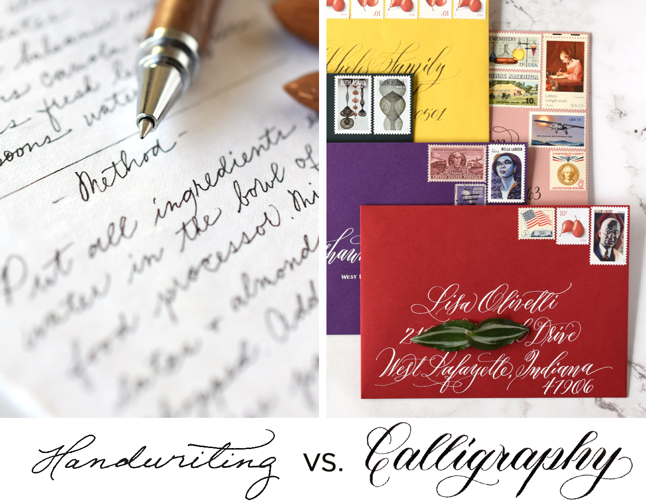 What’s the Difference Between Handwriting and Calligraphy?