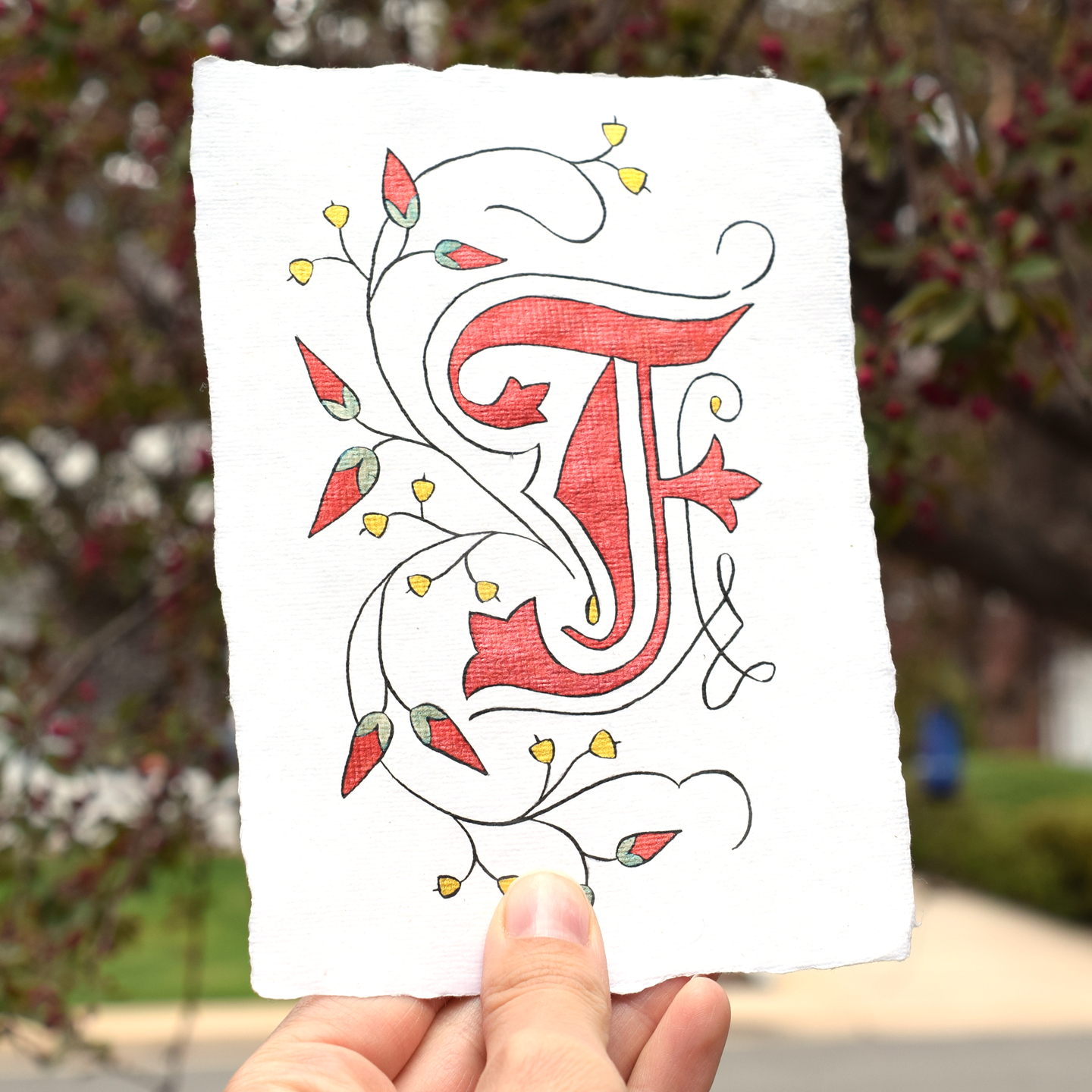 Printable Botanical Illuminated Letter Templates – The Postman's Knock