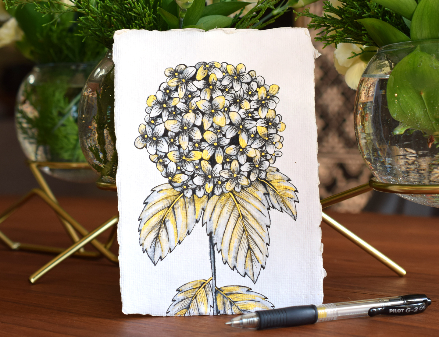 Gorgeous “Water Stained” Hydrangea Illustration Tutorial