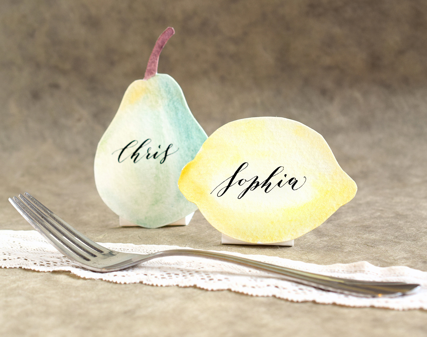 Fruity Watercolor Place Cards Tutorial