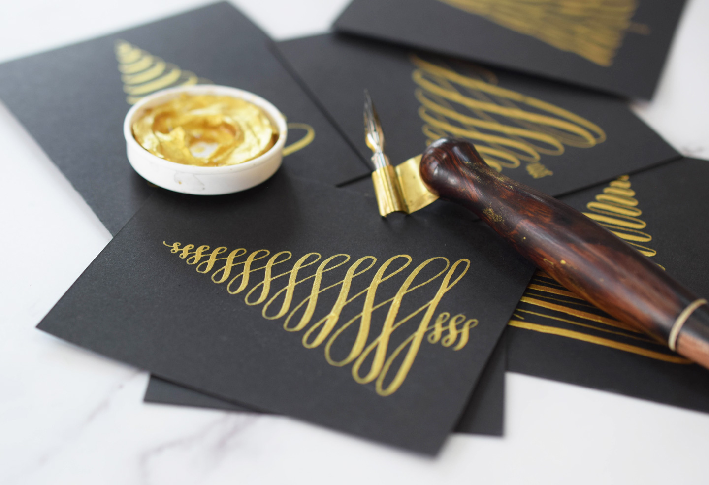 6 Simple Ways to Make a Calligraphy Christmas Tree