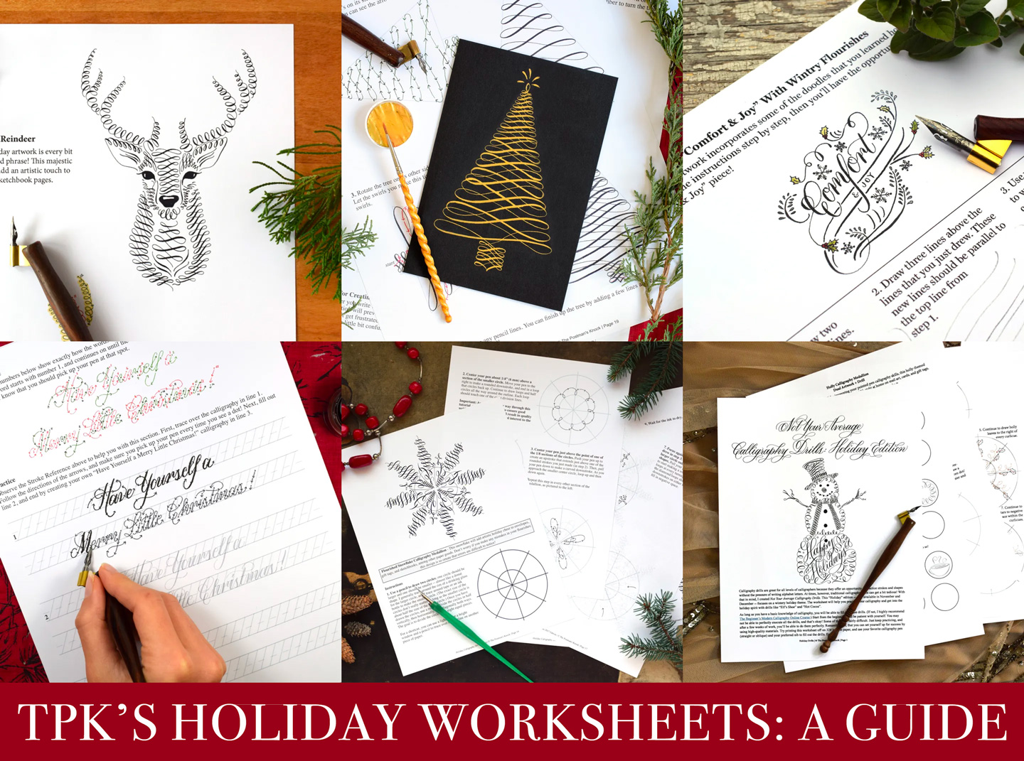 TPK’s Holiday Calligraphy Worksheets: A Guide