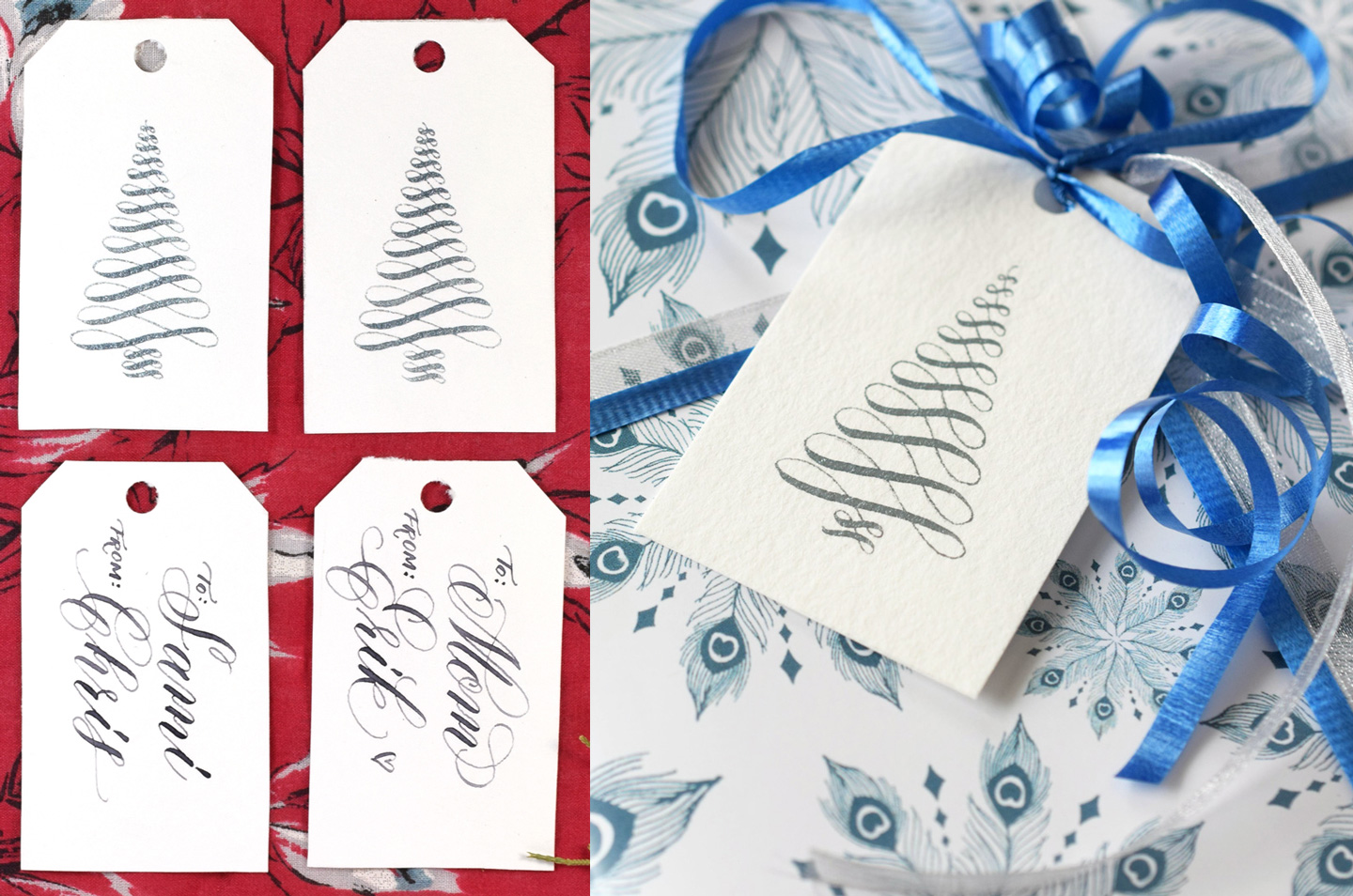 Calligraphy Tree Gift Tags