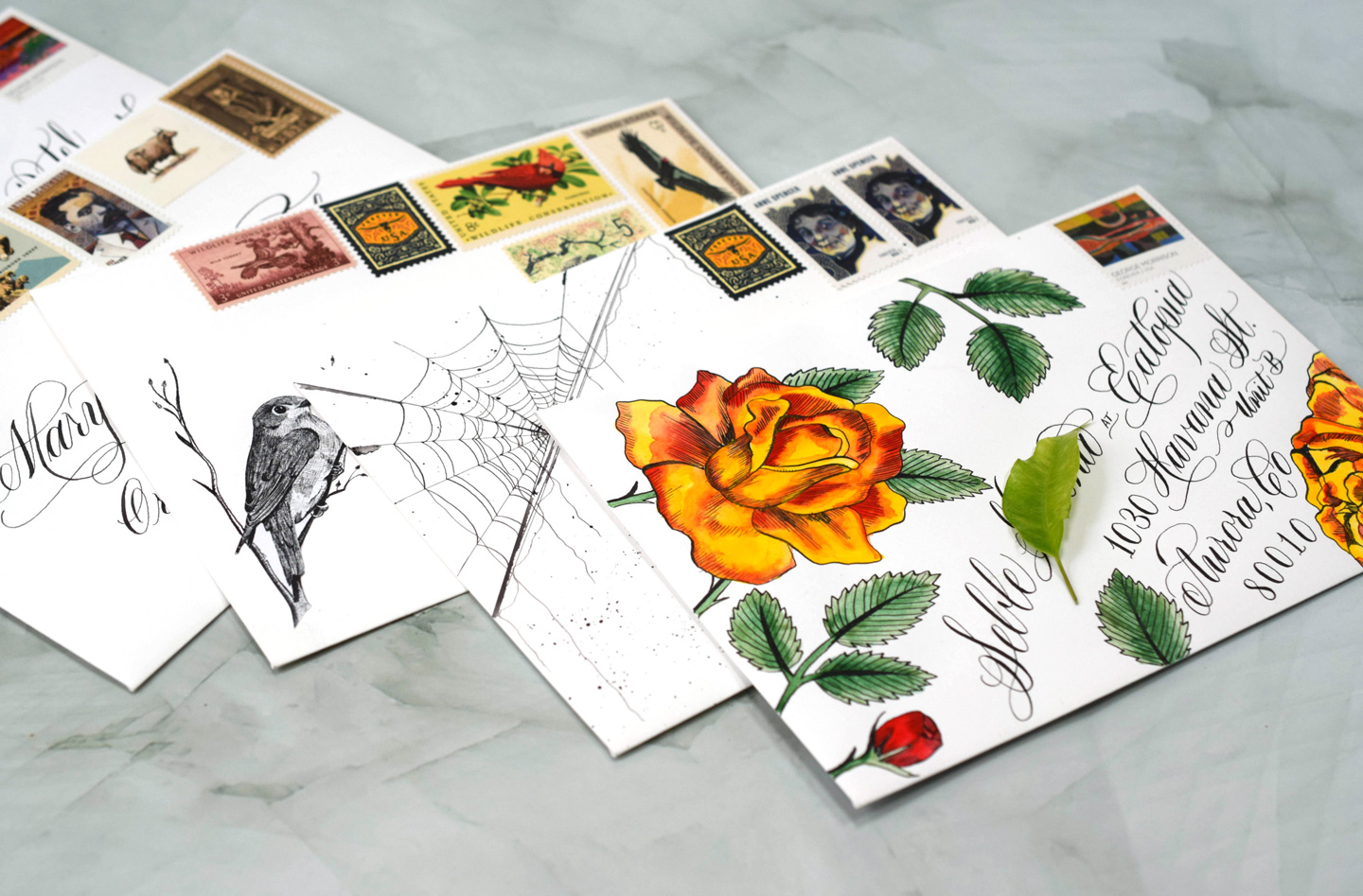 September’s Artistic Calligraphy Envelopes