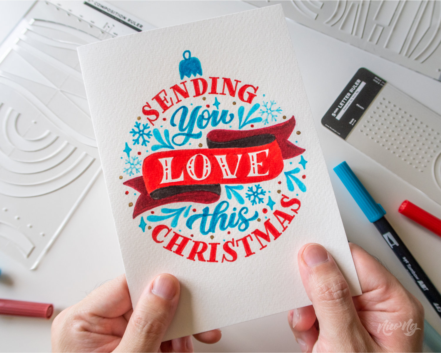 Nico Ng’s Hand-Lettered Christmas Card Tutorial