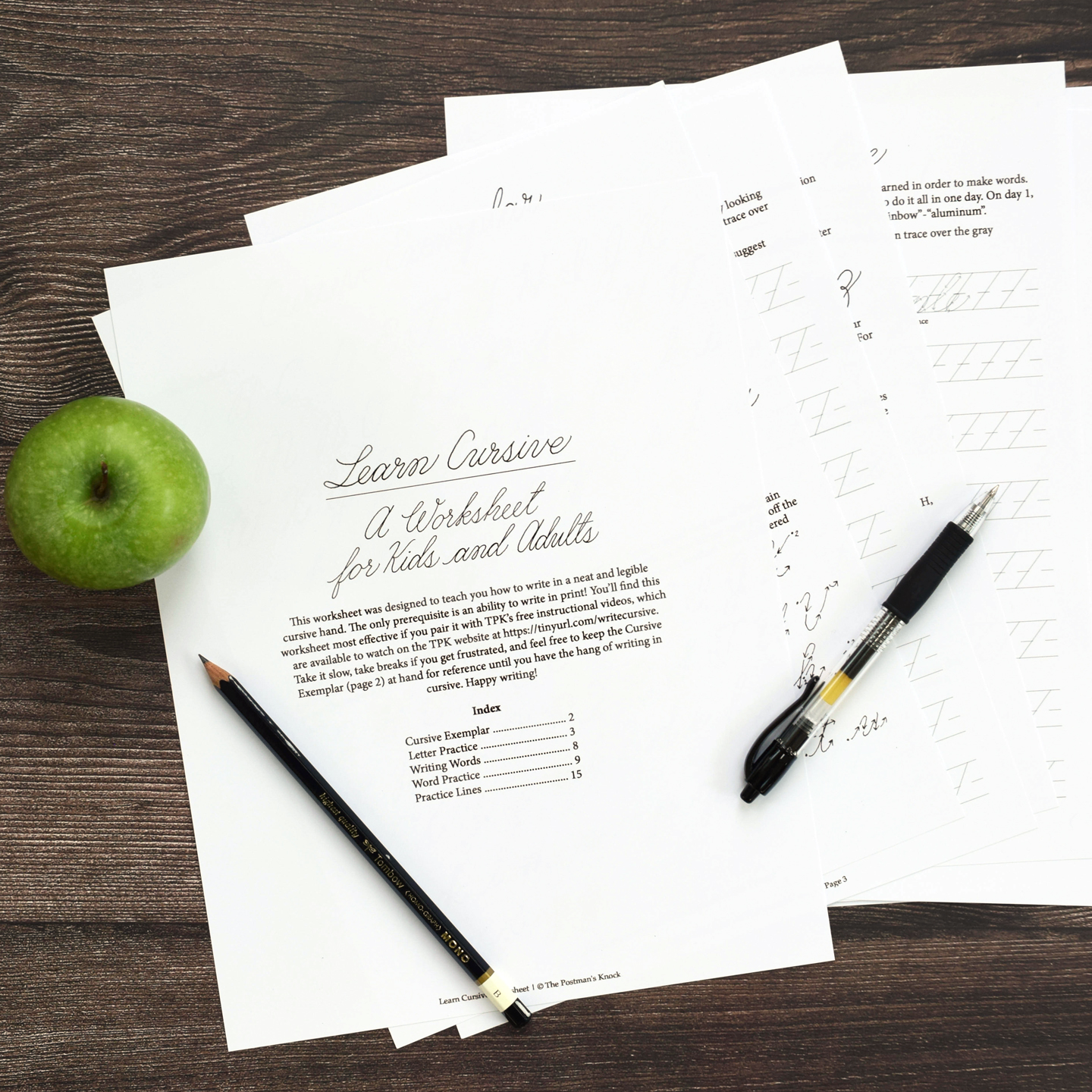 Learn Cursive Worksheet for Kids (and Adults!)