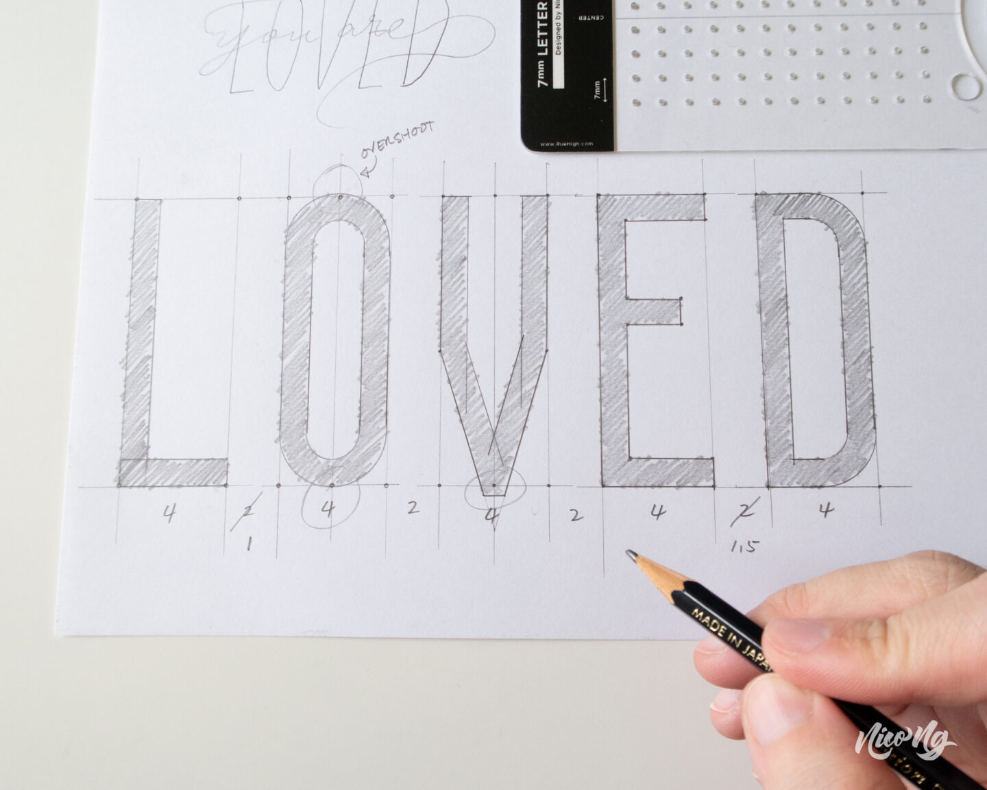 Intertwined Script and Block Lettering Tutorial (Part I) by Nico Ng