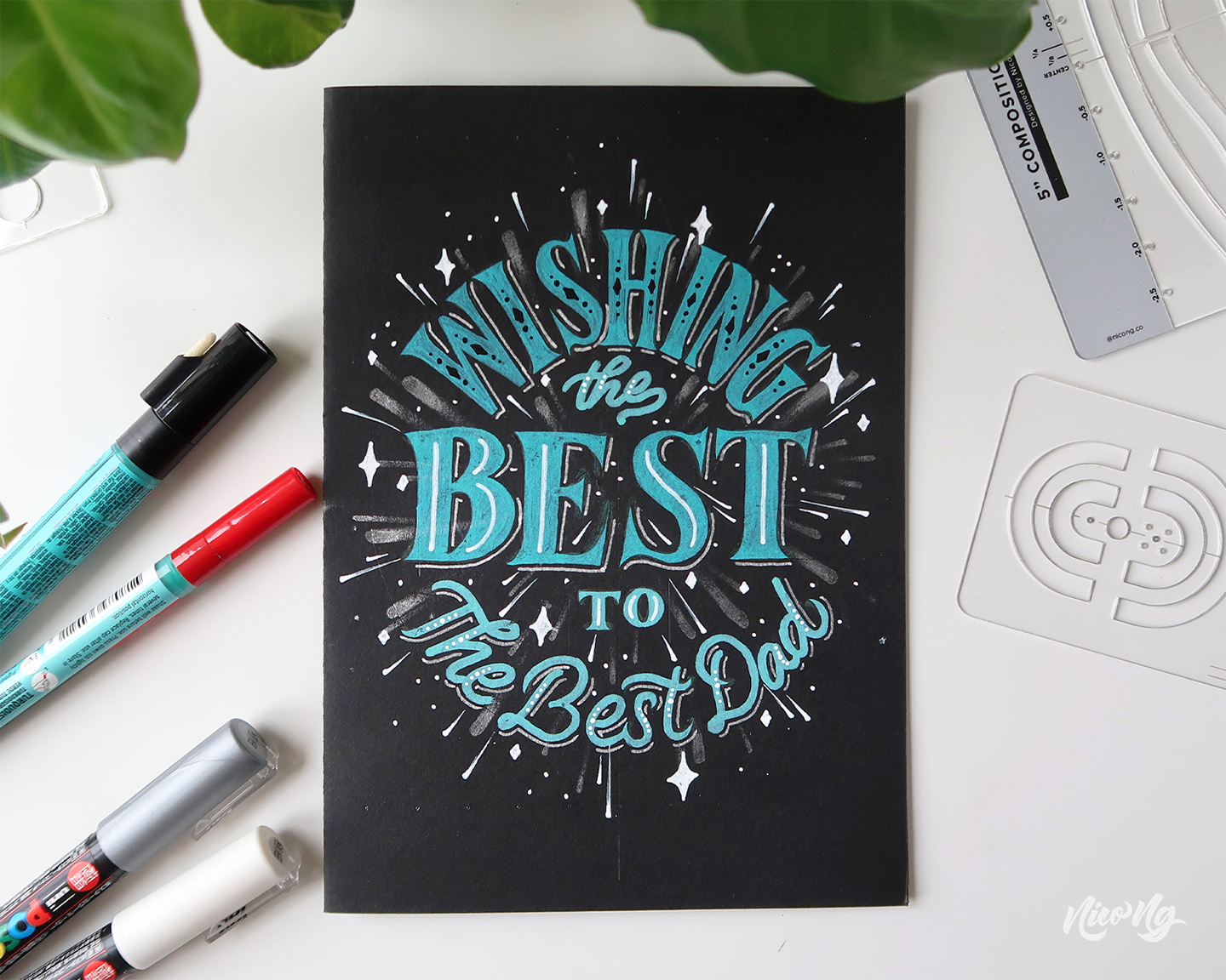 A Dazzling Handmade Father’s Day Card Tutorial by Nico Ng