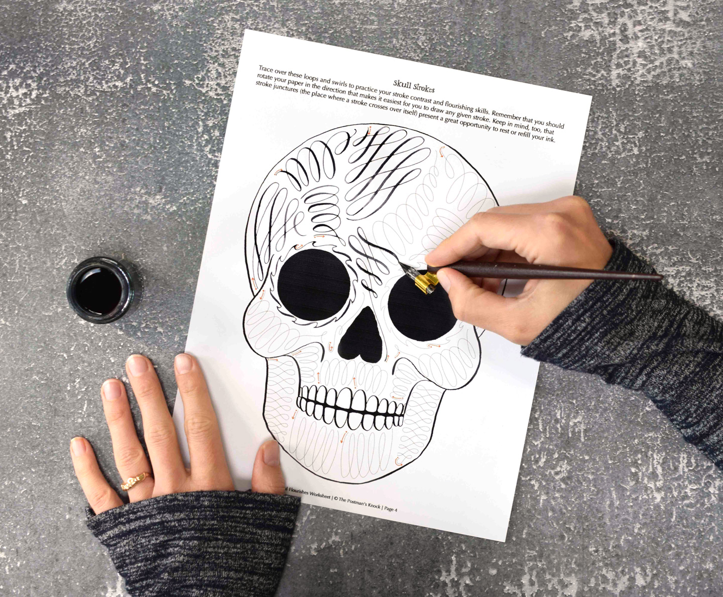 The Frightful Flourishes Halloween Calligraphy Worksheet Has Arrived!